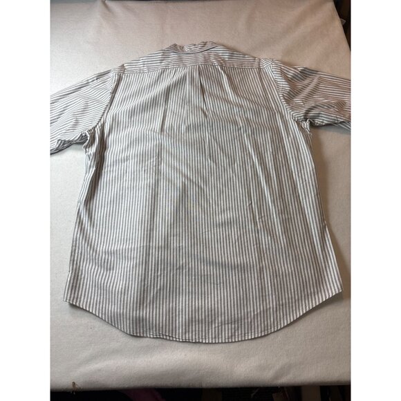 Ralph Lauren Classic Fit Striped Button-Down Shirt Mens XL-TG- Gray & White - Picture 10 of 11